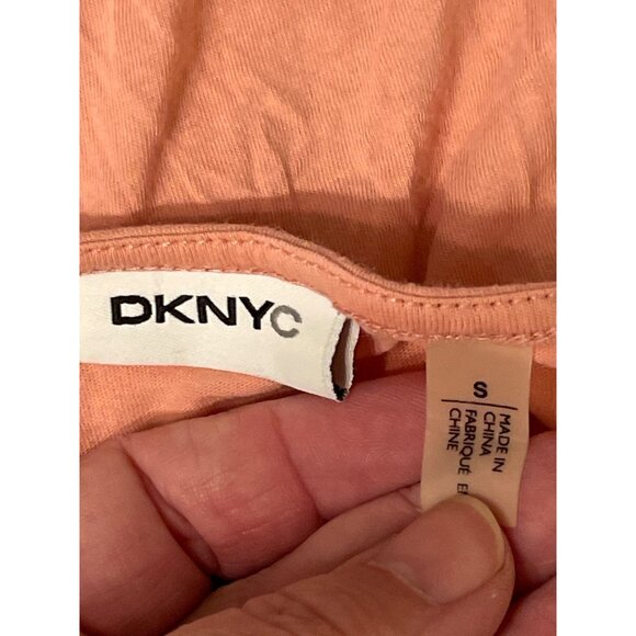 DKNYC Womens Coral Sleeveless Top With Side Tie Detail Size S - Picture 3 of 3